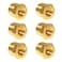 Hooshing 6PCS 12 NPT Male x 14 NPT Female Brass Reducer Hex Bushing Pipe Fitting Hose Tube Adapter
