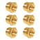 Hooshing 6PCS Brass Reducer Hex Bushing 12 NPT Male to 38 NPT Female Thread Pipe Fitting Atapter