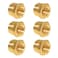 Hooshing 6PCS Brass Reducer Hex Bushing 12 NPT Male to 38 NPT Female Thread Pipe Fitting Atapter