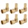 Hooshing 6PCS Pex 12 x 12 Female Sweat 90 Degree Elbow Adapter Brass Copper to PEX Fittings ONLY for PEX B pipes
