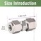 Horiznext 38 inch Stainless Steel 304 Compression Fitting for tube connect air line brass pipe adapt copper brake hose water fuel system 2 pcs