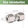 Horiznext 38 inch Stainless Steel 304 Compression Fitting for tube connect air line brass pipe adapt copper brake hose water fuel system 2 pcs