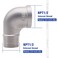 Horiznext stainless steel NPT 12 elbow fitting 90 degree with both male and female thread connecting water pipe air hose pvc tube cast coupling 1 pc
