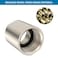 iFealClear 2PCS Brass Pipe Fitting Shower Coupling G12 x G12 Female Thread Converter Adapter for Bathroom Pipes Hose ExtenderHome Plumbing Extra Washer Brushed Nickel