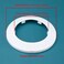 INDPROD Indprod Fit 295 Outer Diameter Flange Water Pipe Cover Decoration White Pipe Cover Radiator PP Plastic 75mm Escutcheon Collar for Wall Pipe Tube Decoration 2PCS