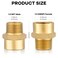 inwindrain Inwindrain 2 Pack 12 G BSP Female Thread to US 12 NPT Male Thread Pipe FittingBrass Pipe Fitting AdapterG to NPT Adapter 12 Inch