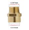 inwindrain Inwindrain 2 Pack 12 G BSP Female Thread to US 12 NPT Male Thread Pipe FittingBrass Pipe Fitting AdapterG to NPT Adapter 12 Inch