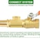 Jingzan 2 Pack 14 NPT Brass Pipe Fitting Tee3 Way TConnector 14 x 14 x 14 NPT Female Adapter for Gas Air Oil Propane 2 Pack 14