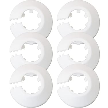 JJHXSM 6pcs 34inch Flange Water Pipe Cover Decoration 20mm White Pipe Cover Radiator for Wall Pipe Decoration