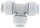 John Guest Speedfit 12 Inch CTS Union Straight PEX Tee Push to Connect Plastic Plumbing Fitting White PEI0220P