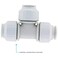 John Guest Speedfit 12 Inch CTS Union Straight PEX Tee Push to Connect Plastic Plumbing Fitting White PEI0220P