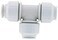 John Guest Speedfit 12 Inch CTS Union Straight PEX Tee Push to Connect Plastic Plumbing Fitting White PEI0220P