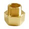 Joywayus 1 NPT Thread Female 34 NPT Thread Male Hexagon Brass Pipe Fitting Adapter