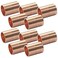 Joywayus 10PCS 14 ID Copper Coupling with Dimple Stop Straight Sweat Pipe Fitting Pressure Plumbing Solder Connection
