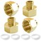 Joywayus 12 G Female to 38 Compression Male Thread Pipe Fitting Brass Reducer Faucet Connector Water Hose Adapter Supply Line Adapter for RV Kitchen Bathroom Plumbing 4PCS
