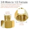 Joywayus 12 G Female to 38 Compression Male Thread Pipe Fitting Brass Reducer Faucet Connector Water Hose Adapter Supply Line Adapter for RV Kitchen Bathroom Plumbing 4PCS