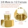 Joywayus 12 G Female to 38 Compression Male Thread Pipe Fitting Brass Reducer Faucet Connector Water Hose Adapter Supply Line Adapter for RV Kitchen Bathroom Plumbing 4PCS