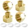 Joywayus 12 G Female to 38 Compression Male Thread Pipe Fitting Brass Reducer Faucet Connector Water Hose Adapter Supply Line Adapter for RV Kitchen Bathroom Plumbing 4PCS