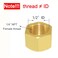 Joywayus 14 NPT Female Pipe Caps Outer Hex Thread Socket Plug Brass Fitting Pack of 5