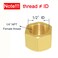 Joywayus 14 NPT Female Pipe Caps Outer Hex Thread Socket Plug Brass Fitting Pack of 5