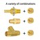 Joywayus 14 NPT Female Pipe Caps Outer Hex Thread Socket Plug Brass Fitting Pack of 5