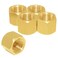 Joywayus 14 NPT Female Pipe Caps Outer Hex Thread Socket Plug Brass Fitting Pack of 5