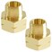 Joywayus 2PCS 34 NPT Thread Female 12 NPT Thread Male Hexagon Brass Pipe Fitting Adapter