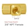 Joywayus 2PCS Brass Tee Pipe Fitting 38 x 38 x 38 NPT Female Barstock 3 Way Hose Fitting