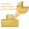 Joywayus 2PCS Brass Tee Pipe Fitting 38 x 38 x 38 NPT Female Barstock 3 Way Hose Fitting