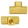 Joywayus 2PCS Brass Tee Pipe Fitting 38 x 38 x 38 NPT Female Barstock 3 Way Hose Fitting