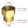 Joywayus 34 G Thread Female 34 NPT Thread Male Brass Pipe Fitting Adapter
