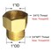 Joywayus 34 G Thread Female 34 NPT Thread Male Brass Pipe Fitting Adapter