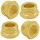 Joywayus 4PCS 12 G Male to 38 Compression Female Thread Bushing Pipe Fitting Brass Reducer Faucet Connector Water Hose Adapter Supply Line Adapter for RV Kitchen Bathroom Plumbing