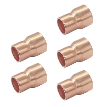 Joywayus 5PCS 12 x 38 ID Copper Sweat Reducer Coupling Pipe Fitting Pressure Plumbing Solder Connection