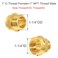 Joywayus Brass Fitting 1 G Thread Female1 NPT Thread Male Brass Pipe Fitting Adapter