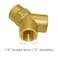 Joywayus Brass Pipe Fitting Yshaped 14 NPT Female x 14 NPT Female x 14 NPT Female Connector 3way Fitting Coupler Adapter Pack of 2