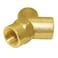 Joywayus Brass Pipe Fitting Yshaped 14 NPT Female x 14 NPT Female x 14 NPT Female Connector 3way Fitting Coupler Adapter Pack of 2