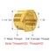 Joywayus Brass Reducing Hex Bushing 1 NPT Male to 34 NPT Female Pipe Fitting Reducer AdapterPack of 2