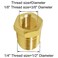 Joywayus Brass Reducing Hex Bushing 14 NPT Male to 18 NPT Female Pipe Fitting Reducer AdapterPack of 10