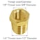 Joywayus Brass Reducing Hex Bushing 14 NPT Male to 18 NPT Female Pipe Fitting Reducer AdapterPack of 10