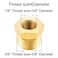 Joywayus Brass Reducing Hex Bushing 38 NPT Male to 18 NPT Female Pipe Fitting Reducer AdapterPack of 10