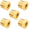 Joywayus Reducer Hex Bushing Brass Reducing Cast Pipe Fitting 38 NPT Male x 14 NPT Female AdapterPack of 5