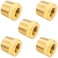 Joywayus Reducer Hex Bushing Brass Reducing Cast Pipe Fitting 38 NPT Male x 14 NPT Female AdapterPack of 5