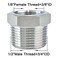Joywayus Stainless Steel Hex Head Bushing Reducer Pipe Fitting 12 NPT Male 18 NPT Female Pack of 2