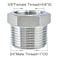 Joywayus Stainless Steel Hex Head Bushing Reducer Pipe Fitting 34 NPT Male 38 NPT Female Pack of 2
