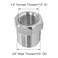 Joywayus Stainless Steel Hex Head Bushing Reducer Pipe Fitting 38 NPT Male 14 NPT Female Pack of 2