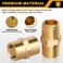 KOOTANS 12pcs Brass Pipe Fitting NPT Hex Nipple Coupling 14 x 14 NPT Male Pipe 14 x 14 NPT Female Pipe Fittings Set 6 Nipple 6 Coupling