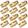 KOOTANS 12pcs Brass Pipe Fitting NPT Hex Nipple Coupling 18 x 18 NPT Male Pipe 18 x 18 NPT Female Pipe Fittings Set 6 Nipple 6 Coupling