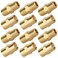 KOOTANS 12pcs Brass Pipe Fitting NPT Hex Nipple Coupling 18 x 18 NPT Male Pipe 18 x 18 NPT Female Pipe Fittings Set 6 Nipple 6 Coupling