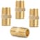 KOOTANS 38 NPT x 38 NPT Male Solid Brass Nipples Heavy Brass Pipe Adapter Fittings Equal Hex Nipple Connectors 4Pieces